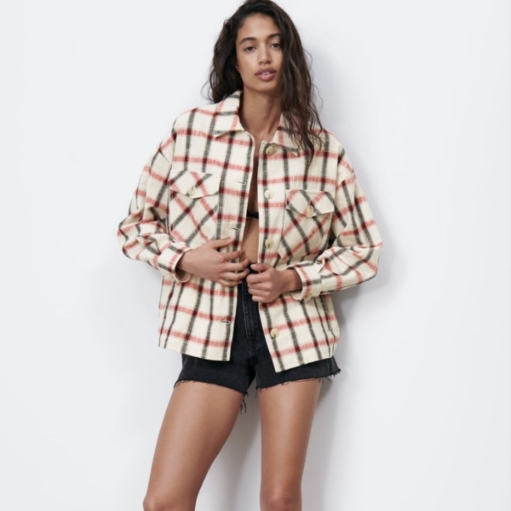 Zara Oversized Plaid Shacket